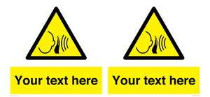 Custom warning sudden loud noise